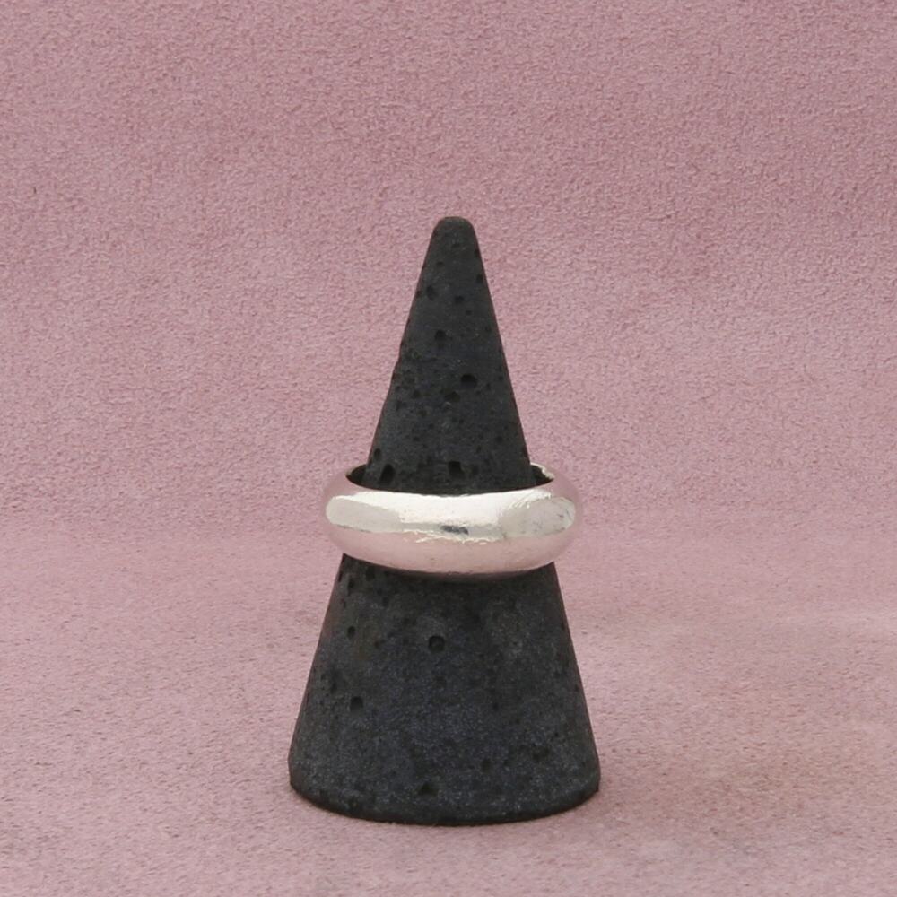 sterling silver vintage domed band ring size 6.5